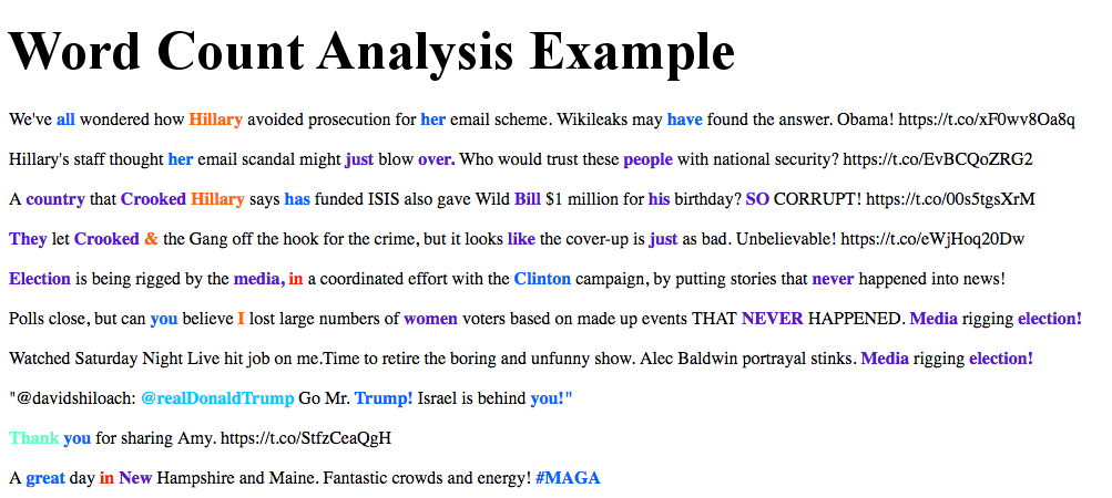 Word Highlighting Example